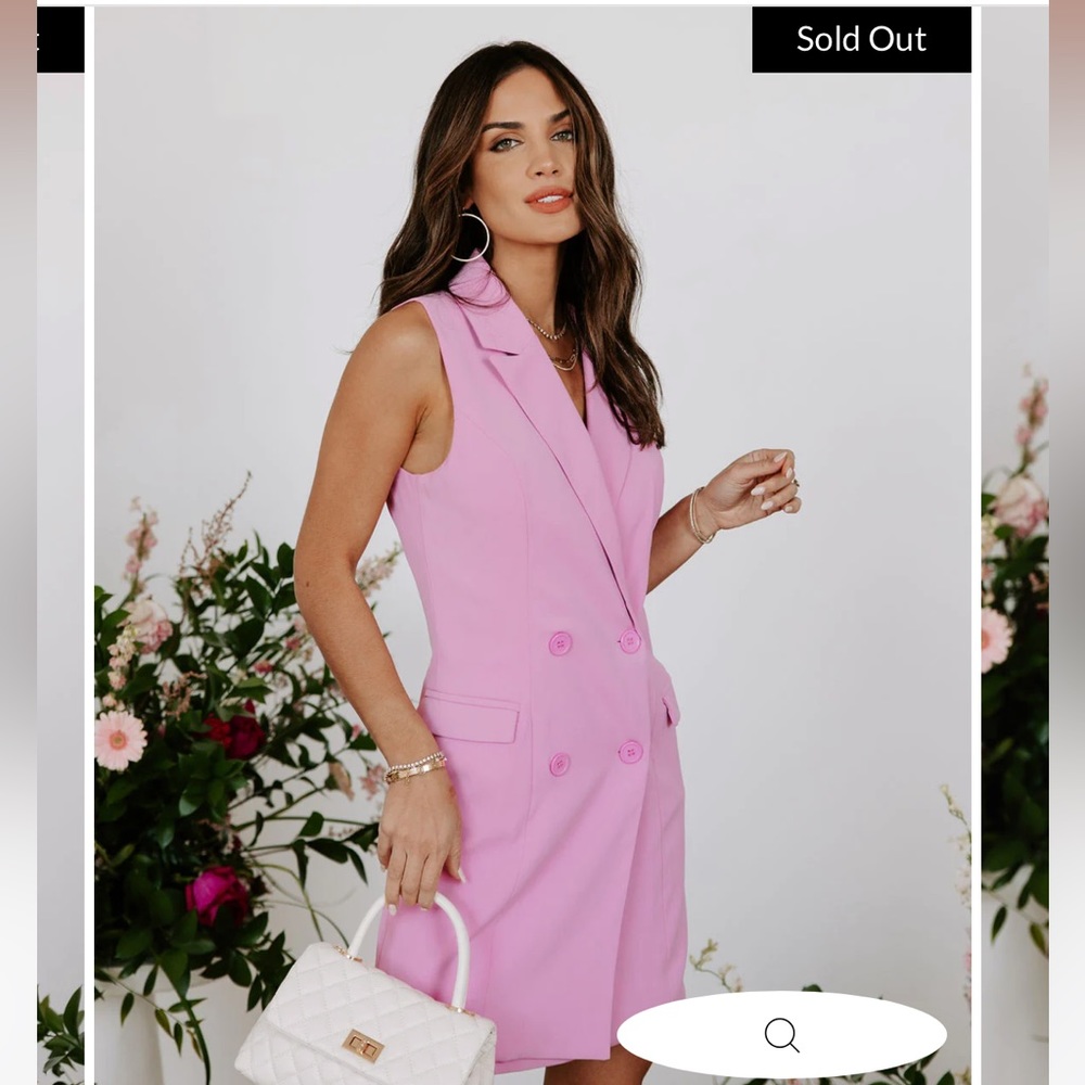 PINK BLAZER DRESS